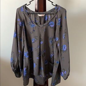 Rebecca Taylor Floral Silk Blouse SZ 8